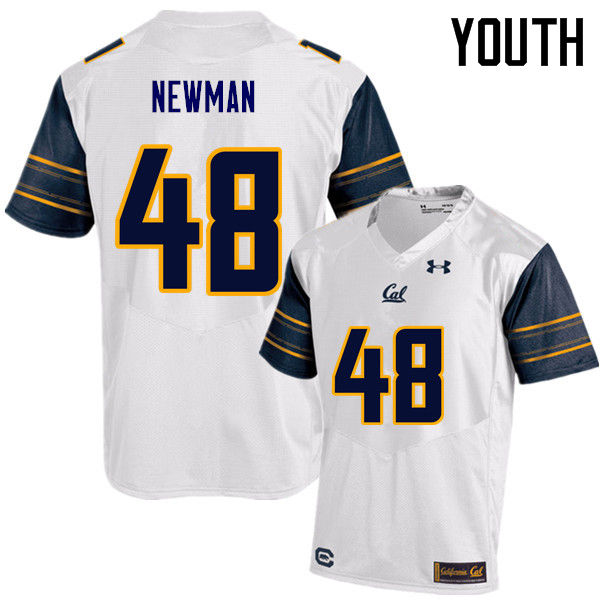 Youth #48 Tim Newman Cal Bears (California Golden Bears College) Football Jerseys Sale-White - Click Image to Close